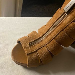 Michael Kors suede heels with zipper